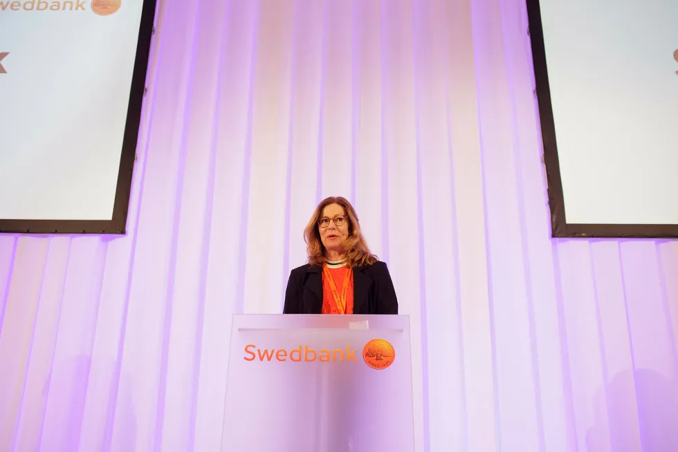 Administrerende direktør Birgitte Bonnesen i Swedbank. Foto: Javad Parsa