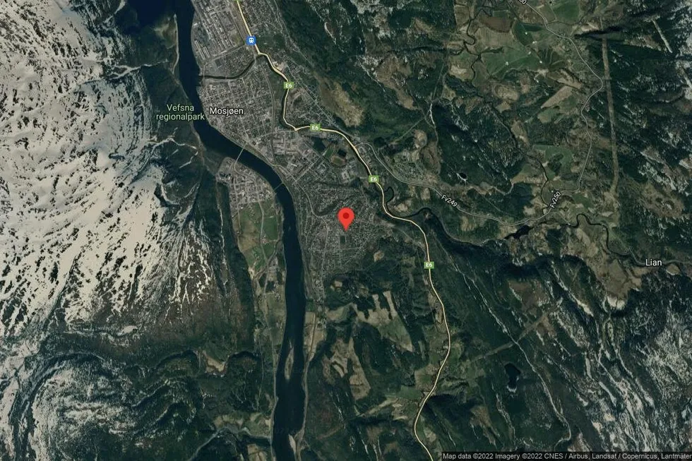 Området rundt Tvergata 2B, Vefsn, Nordland