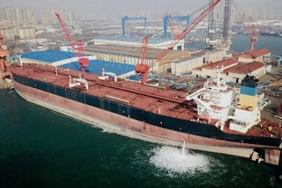Work under way: the Sangomar FPSO is being converted from the Astipalaia VLCC at Cosco Dalian in China