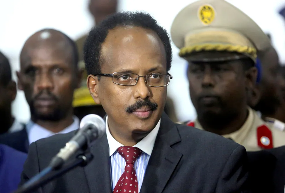 Nullified: Somalia's President Mohamed Abdullahi Farmajo has cancelled an exploration deal with a US independent oil company