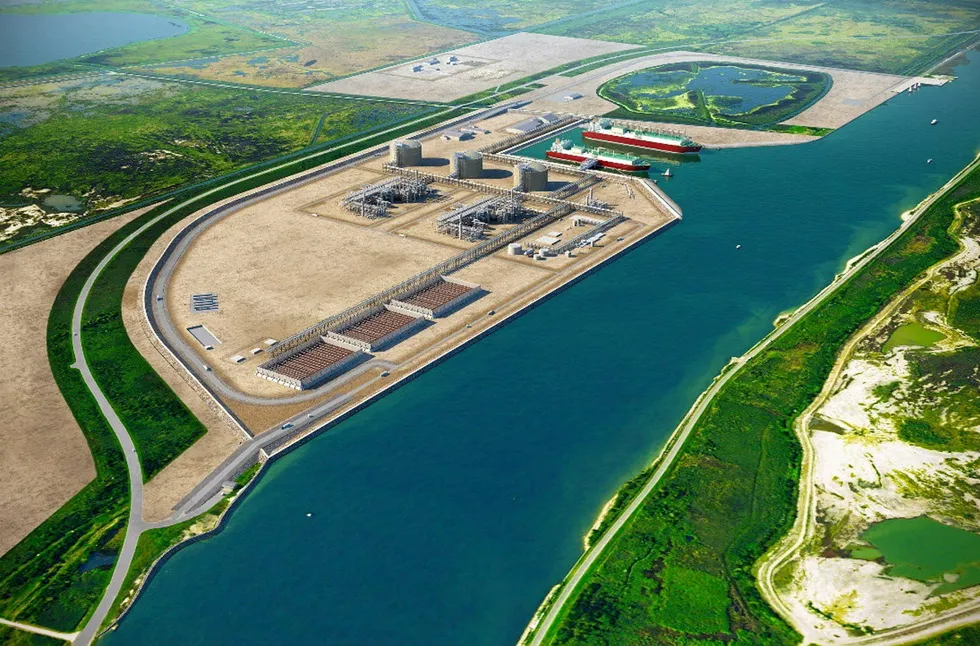 Countdown: Artists impression of Sempra Infrastructure's Port Arthur LNG facility