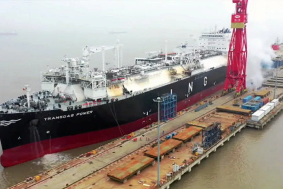 Trials complete: Transgas Power sails back to Hudong yard in Shanghai this week after sea trials