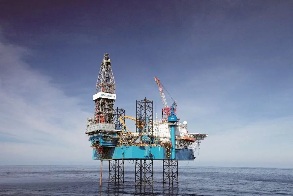 In demand: Japan Drilling Company's jack-up rig Hakuryu-11