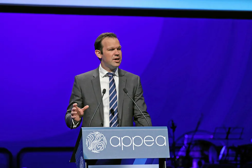 Launch: Australian Minister for Resources and Northern Australia, Matthew Canavan, speaks at APPEA 2018
