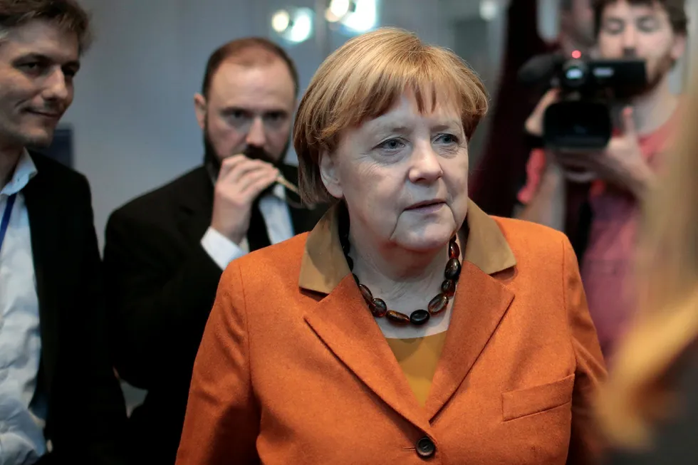 Tysklands statsminister Angela Merkel. Foto: REUTERS/Axel Schmidt/NTB Scanpix