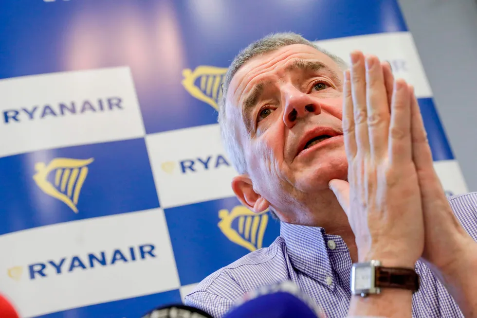 Ryanair-sjef Michael O'Leary ser lyst på fremtidsutsiktene når folk begynner å fly igjen.