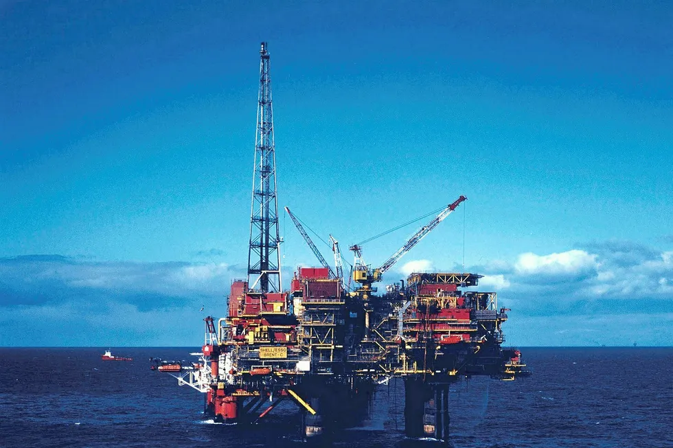 Staff back on board: the Brent C platform in the UK North Sea