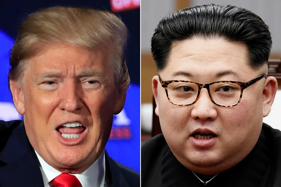 USAs president Donald Trump og Nord-Koreas leder Kim Jong-un. Foto: Manuel Balce Ceneta / AP / NTB scanpix