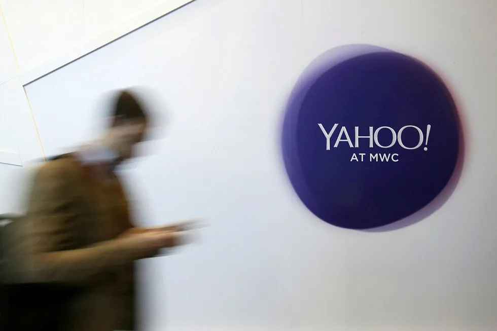 Internettselskapet Yahoo bekrefter at over en milliard brukerkontoer med sensitiv privatinformasjon ble hacket for tre år siden. Databasene med informasjonen selges på internett for 2,5 millioner kroner. Foto: Andy Lyons/Getty Images/AFP