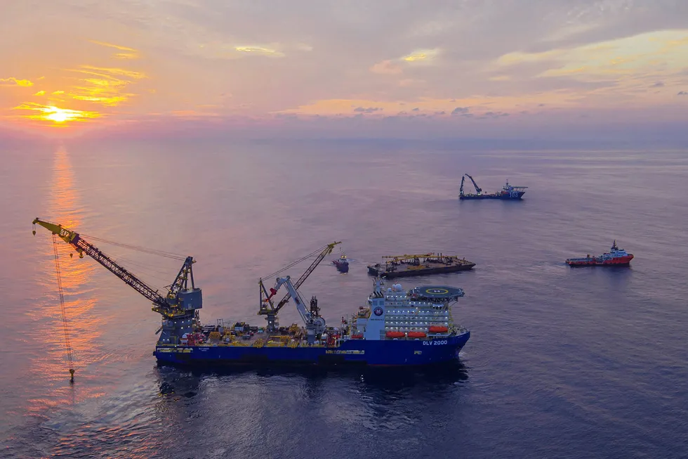 Offshore work: McDermott will use its DLV2000 pipelay vessel during the Phase 2 development, which it also used during the first phase of development at Ichthys