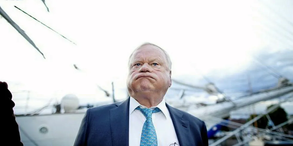 John Fredriksen, Norway's richest man and largest owner of shares in Oslo-listed farmed salmon giant Mowi, boasting a fortune of NOK 104 billion.