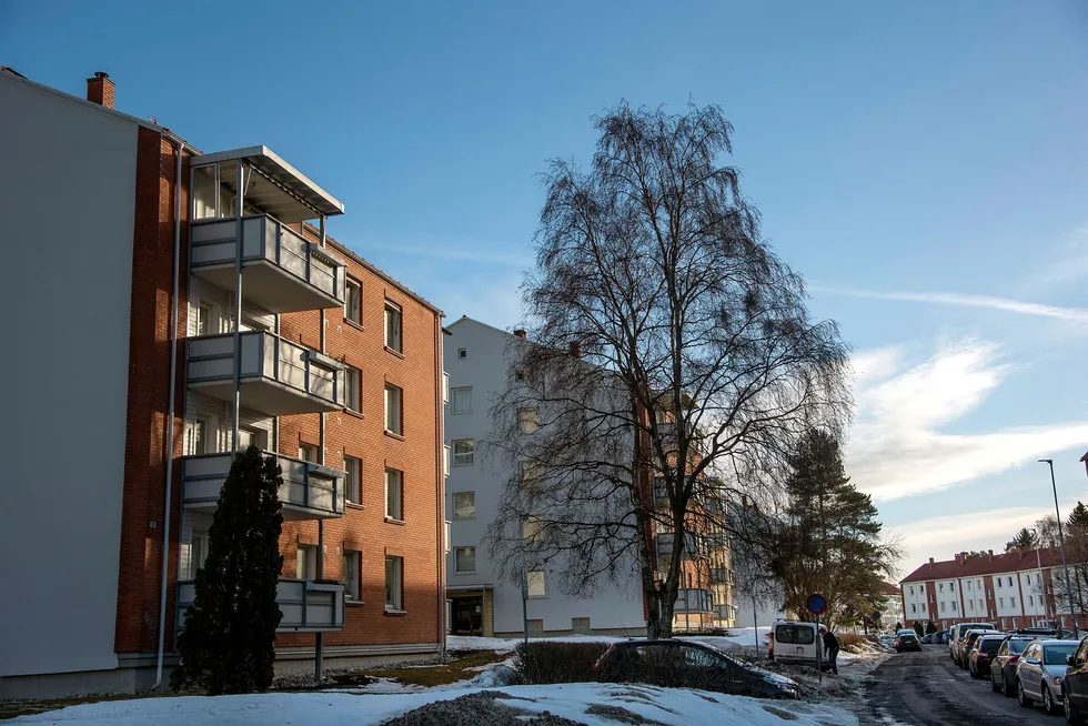 Obos venter en prisoppgang i Oslo på rundt fem prosent i 2020. Arkivfoto: Obos-leiligheter på Lambertseter i Oslo.