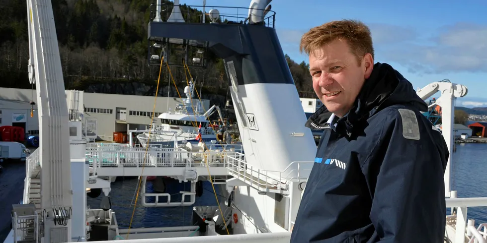 Konsernsjef Knut Roald Holmøy i Holmøy i Vesterålen.