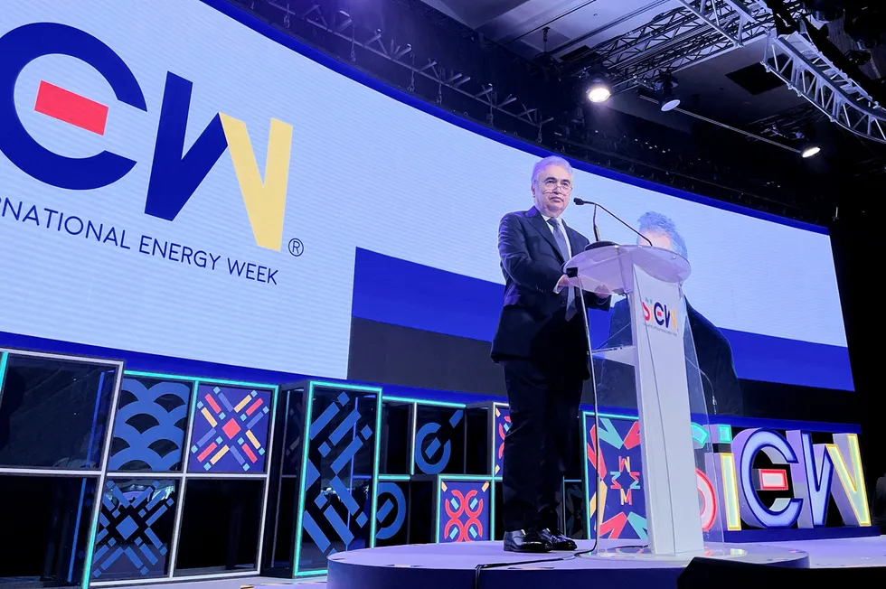 International Energy Agency executive director, Fatih Birol, speaks at Singapore International Energy Week (SIEW) on 21 October 2024.