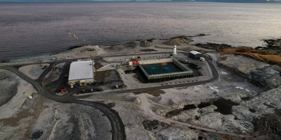 Andfjord Salmon sitt landbaserte oppdrettsanlegg på Andøya.