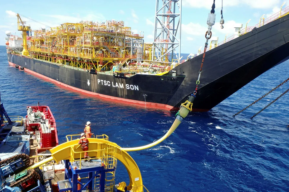 Settled: the PTSC Lam Son FPSO on location at the Thang Long field in Vietnam