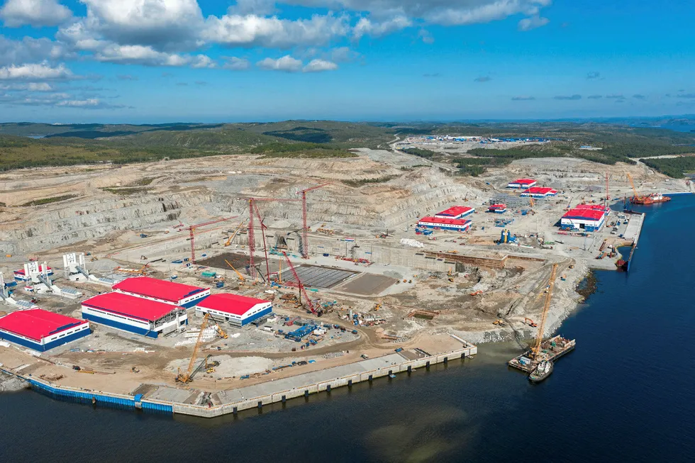 New hurdle: Kola Yard workshops and facilities under construction near the village of Belokamenka in Russia's Murmansk region