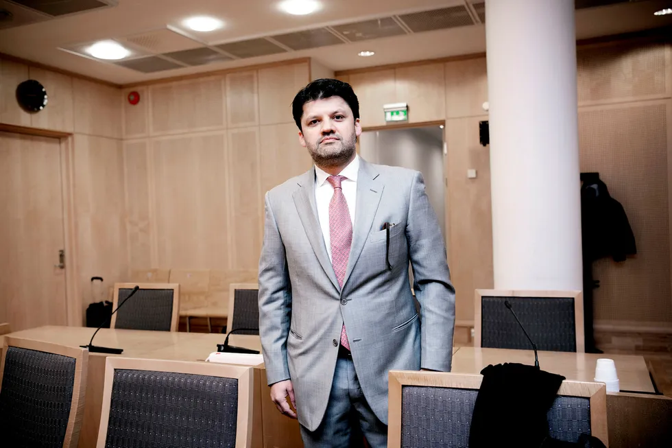 Abrar Ali Khani fra det pakistanske teknologiselskapet Rockville møtte i Oslo tingrett mandag i forbindelse med at han saksøker Tidal for 540.000 dollar. Foto: Elin Høyland