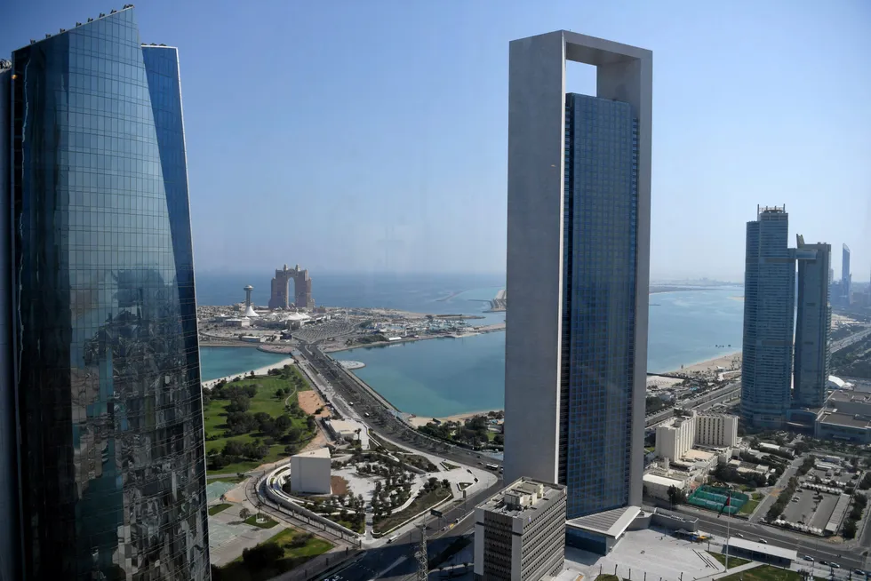 Merger: The sea front promenade in the Emirati capital Abu Dhabi