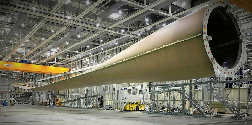 The 107-metre-long blade developed for GE's 12MW Haliade offshore wind turbine