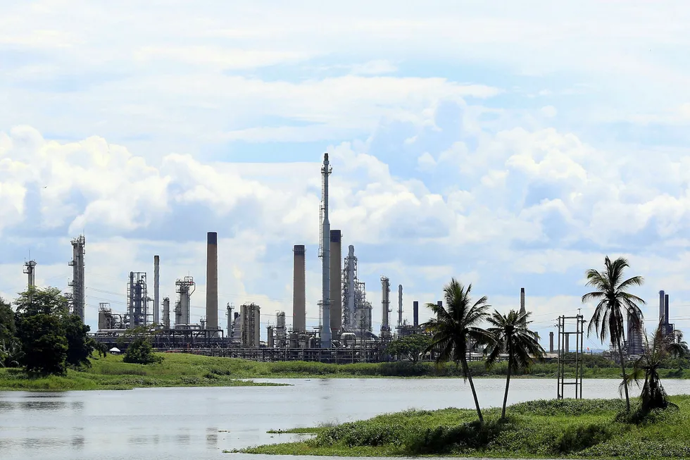 Centre point: a Petrotrin oil refinery in Trinidad & Tobago
