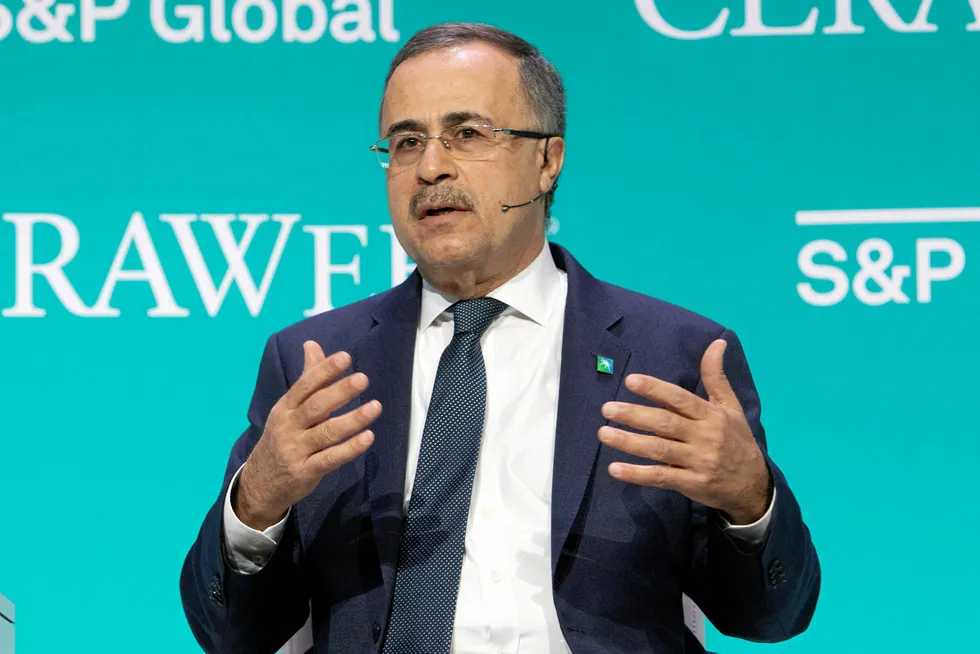 Energy crisis: Aramco chief executive Amin Nasser speaks at the CERAWeek energy conference in Houston