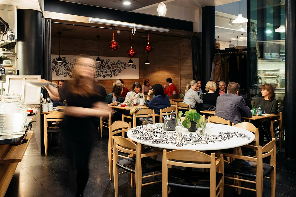 På den nye sunnhets-restauranten Trio på Skøyen skal alt som serveres være godt for kroppen. Foto: Anne Valeur