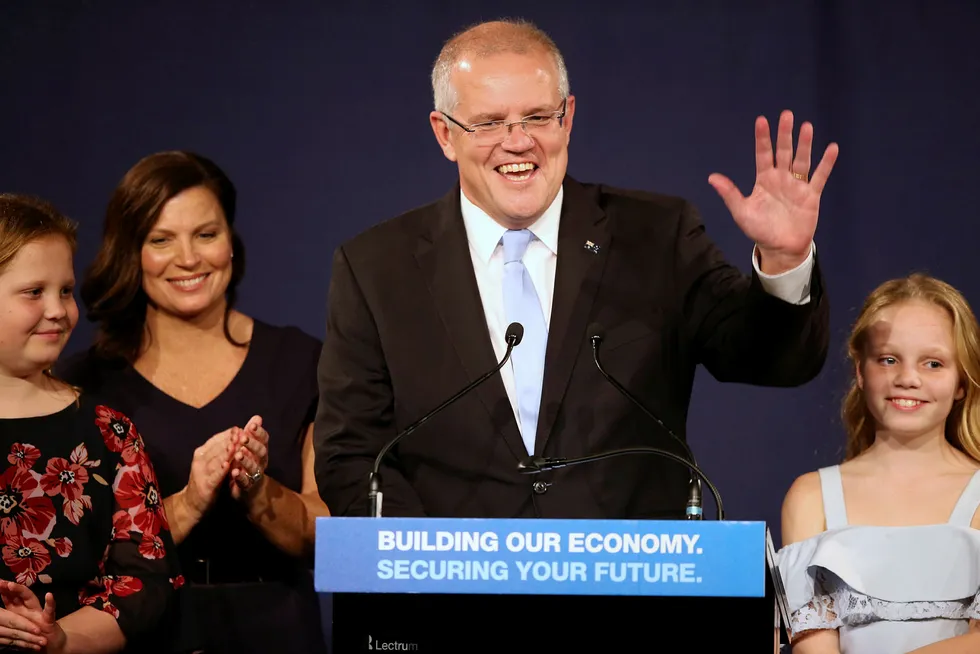 Returned to power: Australian Prime Minister Scott Morrison