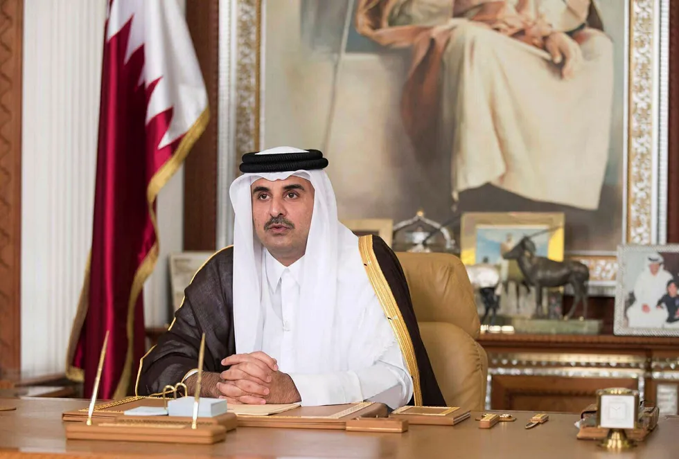 Den qatarske emiren Tamim bin Hamad al-Thani anklager Saudi-Arabia og deres allierte for å prøve å styrte hans regjering. Foto: NTB Scanpix