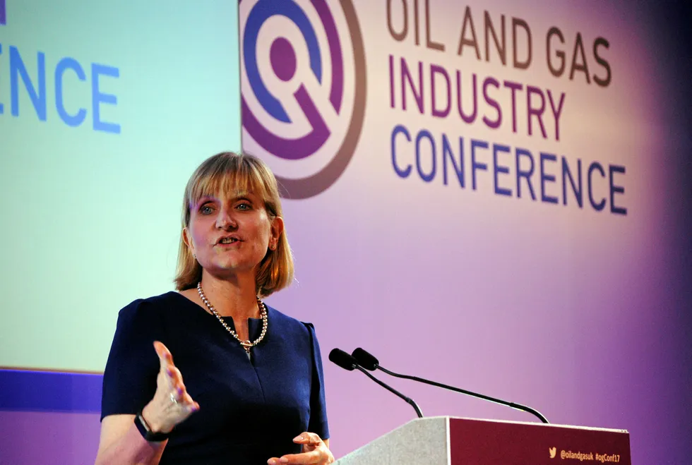 Listening: Oil & Gas UK chief executive Deirdre Michie addressed the trade association's annual conference on Tuesday