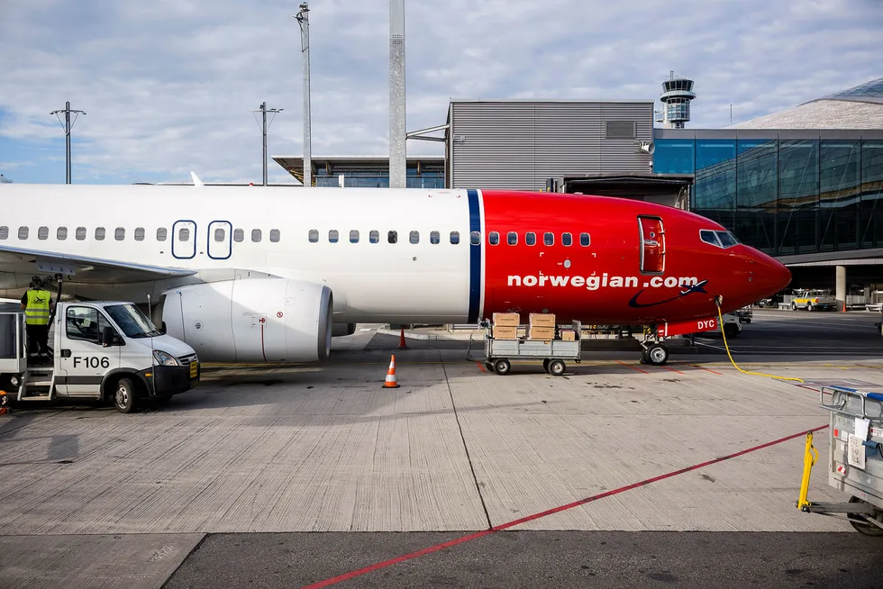 Norwegian fly på Oslo lufthavn Gardermoen.
