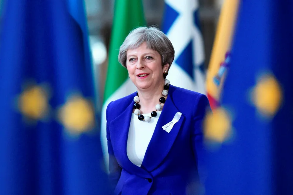 Storbritannias statsminister, Theresa May. Foto: John Thys/AFP/NTB Scanpix