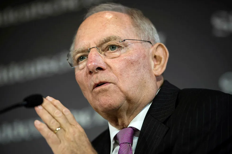 Tysklands finansminister Wolfgang Schäuble. Foto: GREGOR FISCHER/AFP Photo