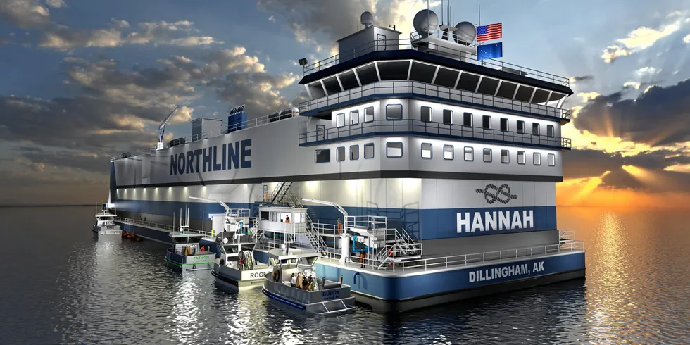 Northline's floating salmon processor is expected to operating in Alaska this summer.