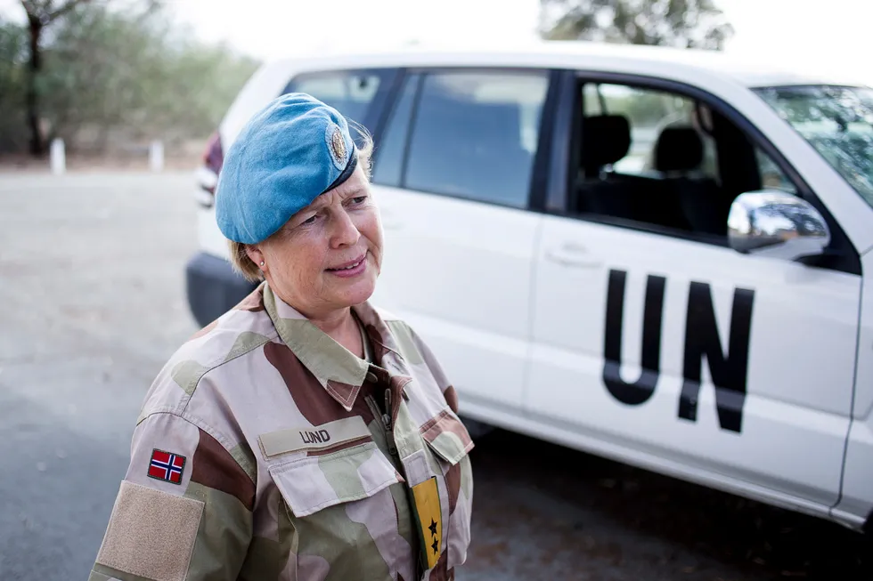 Kristin Lund har hatt flere viktige FN-oppdrag. Her på Kypros.