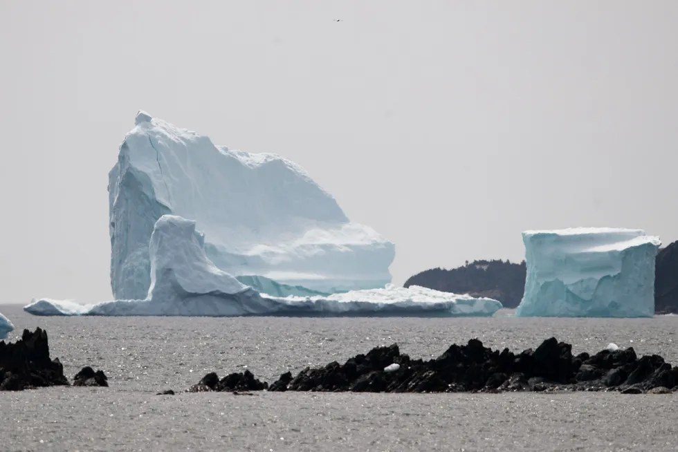 Iceberg-prone waters: the Atlantic Ocean off the coast of Ferryland, Newfoundland, Canada