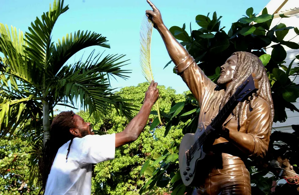 Statuen av den avdøde reggae-kongen Bob Marley befinner seg i Kingston i Jamaica. Nå har jamaicansk reggae blitt verdensarv.