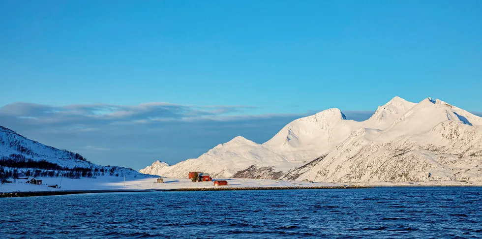 NORSKEKYSTEN: Her representert av Skjervøy i Nord-Troms.