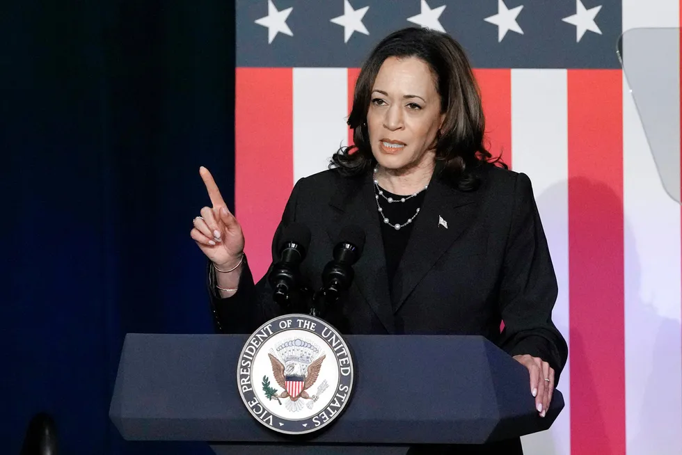 Kamala Harris er i gang med presidentkampanjen i Michigan.