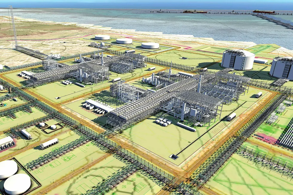 Contract: Artist's impression of Total’s Mozambique LNG project