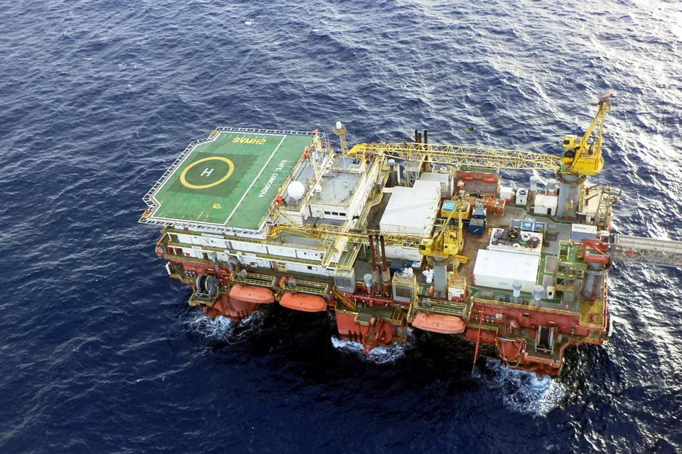 In place: the semi-submersible accommodation vessel Safe Concordia.