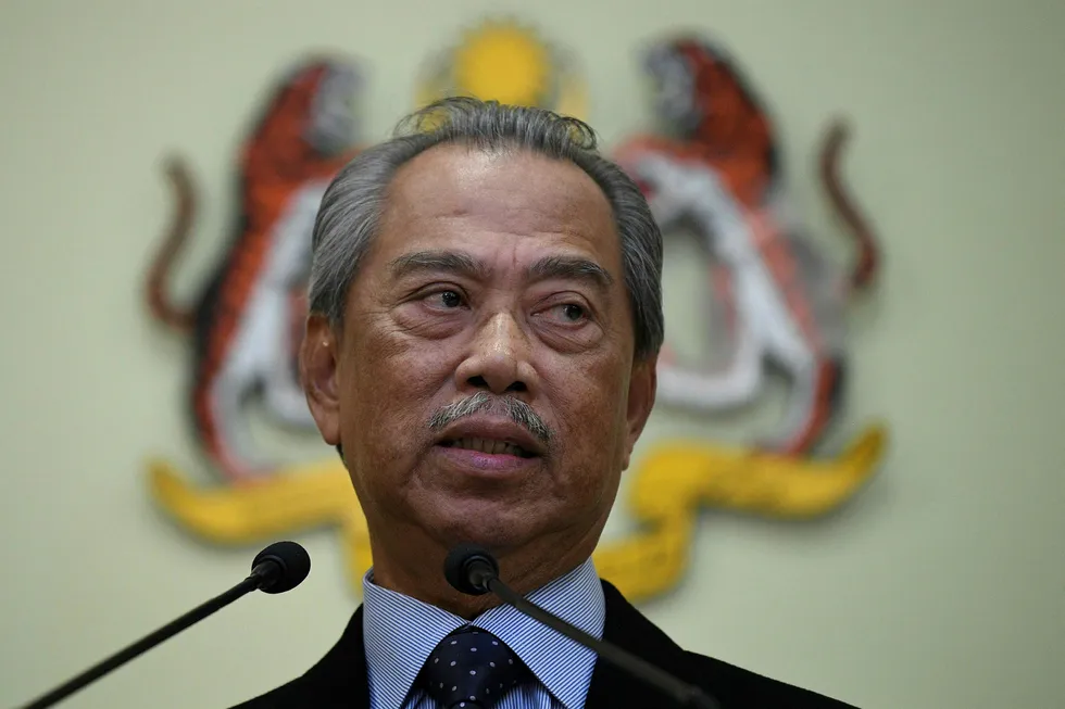 Tension: Malaysia's Prime Minister Muhyiddin Yassin is said to have disagreed with Petronas former chief executive Wan Zulkiflee Wan Ariffin over tax payments to Sarawak