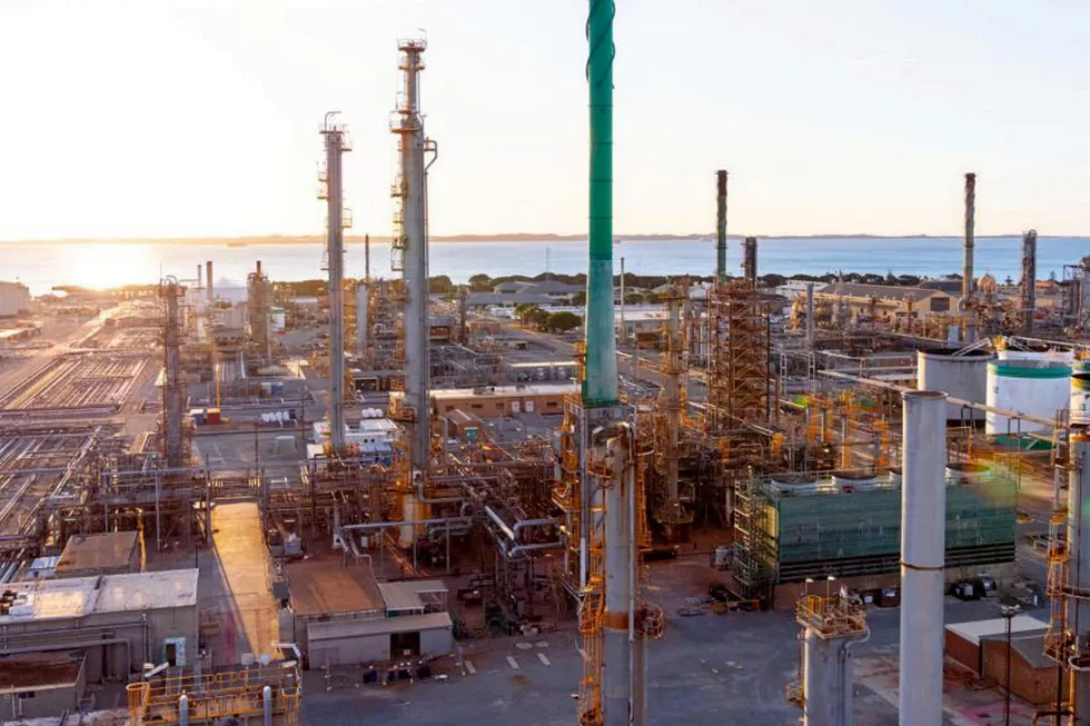Conversion: BP's Kwinana oil refinery in Western Australia, shut down in 2021, will be used to produce low-carbon hydrogen.