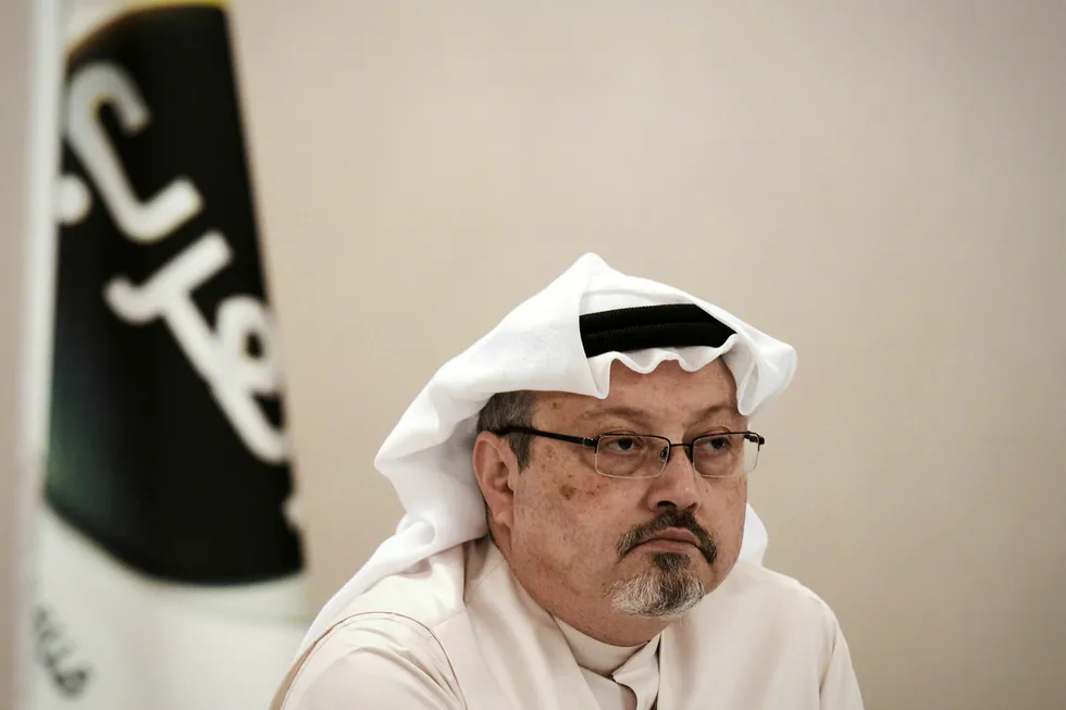 Tension: the US and Saudi Arabia have exchanged words over the disappearance of journalist Jamal Khashoggi (pictured) stoking supply fears