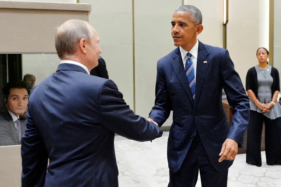 Amerikanske senatorer krever svar fra president Barack Obama om russisk hacking av den amerikanske valgkampen. Foto: Alexei Druzhinin/AFP/NTB Scanpix