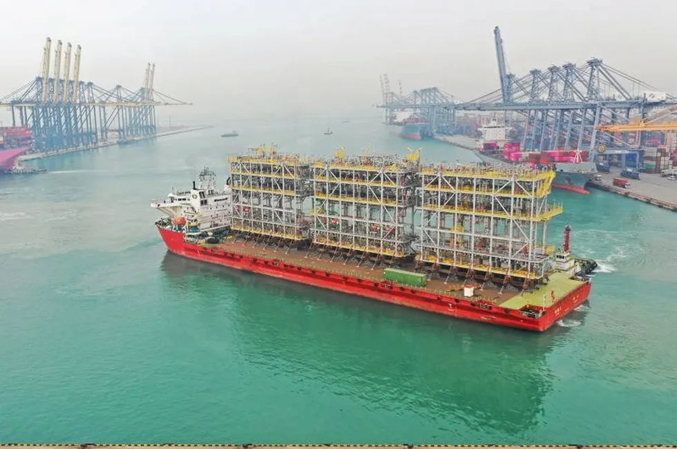 Sailaway: Norwegian contractor delivers topsides for Brazil-bound FPSO.