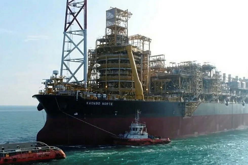 Tie-back target: the Kaombo Norte FPSO being manoeuvred by three anchor handlers