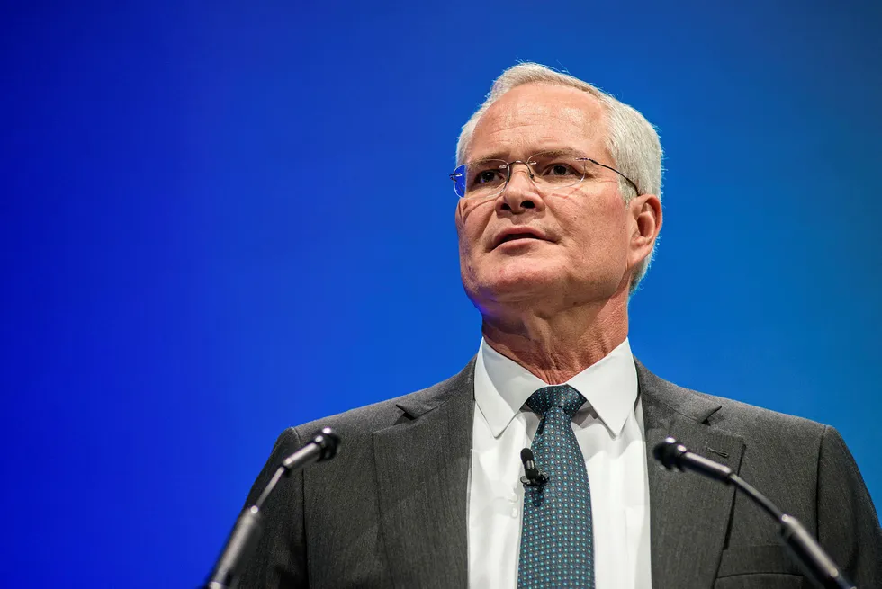 Wielding the axe: ExxonMobil chief executive Darren Woods says US giant is weighing up cuts to budget