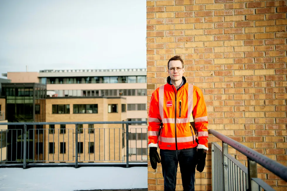 Anders W. Haugen (33) rykker fra nyttår opp til å bli leder for Veidekkes byggevirksomhet i Oslo-området med 450 ansatte og 3,5 milliarder kroner i omsetning. Foto: Mikaela Berg