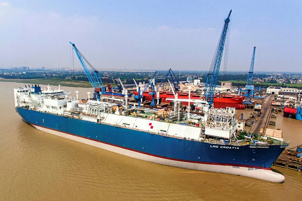 Golar LNG takes delivery of LNG Croatia FSRU from China